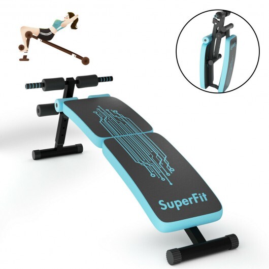 SP37042BL.jpg Abdominal Twister Trainer with Adjustable Height Exercise Bench-Blue - Color: Blue - Image 1