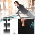 Abdominal Twister Trainer with Adjustable Height Exercise Bench-Blue - Color: Blue - Image 4