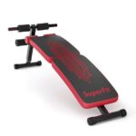 Abdominal Twister Trainer with Adjustable Height Exercise Bench-Red - Color: Red - Image 3