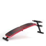 Abdominal Twister Trainer with Adjustable Height Exercise Bench-Red - Color: Red - Image 4