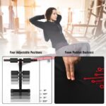 Abdominal Twister Trainer with Adjustable Height Exercise Bench-Red - Color: Red - Image 5