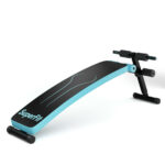 Folding Weight Bench Adjustable Sit-up Board Workout Slant Bench-Blue - Color: Blue