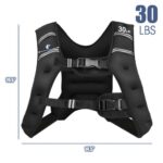 30LBS Workout Weighted Vest with Mesh Bag Adjustable Buckle-30 lbs - Color: Black - Size: 30 lbs - Image 4