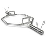 56 Inch Olympic Hexagon Deadlift Trap Bar with Folding Grips Powerlifting-Sliver - Color: Silver - Image 5