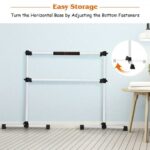 4 Feet Portable Ballet Barre with Adjustable Height-Gray - Color: Gray - Image 3