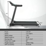 2.25HP Electric Running Machine Treadmill with Speaker and APP Control-Blue - Color: Blue - Image 4