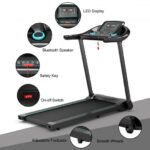 2.25HP Electric Running Machine Treadmill with Speaker and APP Control-Blue - Color: Blue - Image 5
