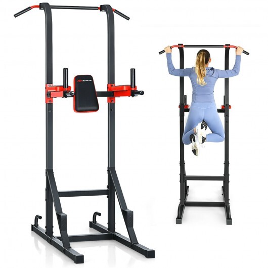 SP37722.jpg Multi-function Power Tower for Full-body Workout - Color: Black & Red - Image 1