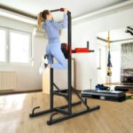 Multi-function Power Tower for Full-body Workout - Color: Black & Red - Image 2