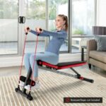 Multi-function Weight Bench with Adjustable Backrest - Color: Black & Red