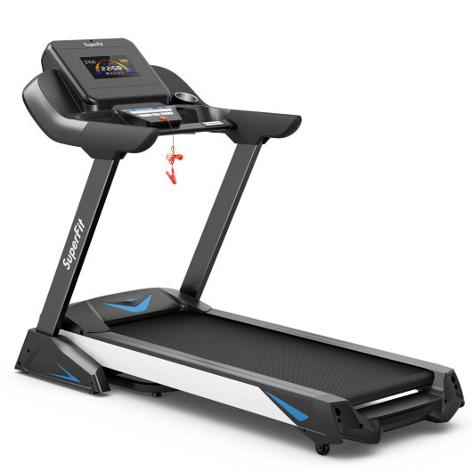 SP37746WL-DK.jpg 4.75 HP Treadmill with APP and Auto Incline for Home and Apartment-Black - Color: Black - Image 1