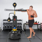 Boxing Speed Trainer Freestanding Fillable 360 Spinning Bar Adjustable Height - Image 2