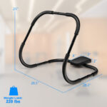 Portable AB Trainer Fitness Crunch Workout Exerciser with Headrest-Black - Color: Black - Image 4