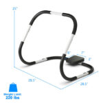 Portable AB Trainer with Headrest and Foam Handle for Office Home Gym-White - Color: White - Image 4