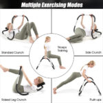 Portable AB Trainer with Headrest and Foam Handle for Office Home Gym-White - Color: White - Image 5