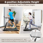 3HP Folding Treadmill with Adjustable Height and APP Control-Black - Image 5