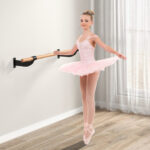 4 Feet Wall-Mounted Ballet Barre for Yoga-Black - Color: Black - Image 3