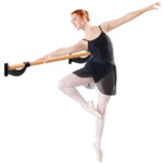 4 Feet Wall-Mounted Ballet Barre for Yoga-Black - Image 4