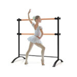 4 Foot Portable  Freestanding Double Ballet Barre-Pink