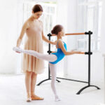 4 Foot Portable  Freestanding Double Ballet Barre-Pink - Image 3