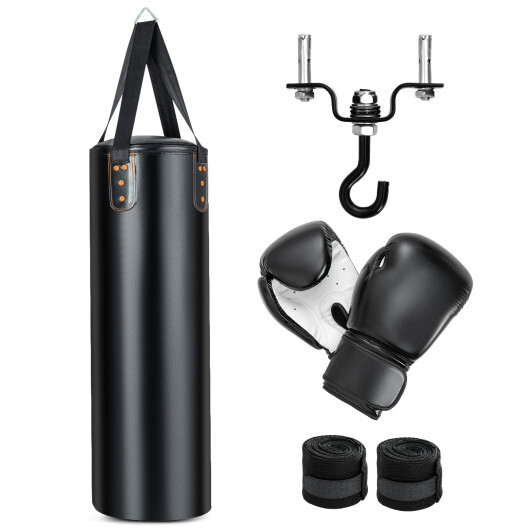 SP38033.jpg 4-In-1 Hanging Punching Bag Set with Punching Gloves and Ceiling Hook - Image 1