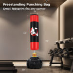 70 Inch Freestanding Punching Bag with Fillable Base 12 Suction Cups and Shock Absorbers - Image 5