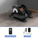 Under Desk Elliptical Machine with Display Monitor for Home Office-Black - Color: Black - Image 3