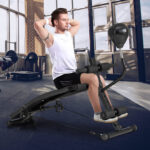 Adjustable Decline Sit Up Bench for Exercise for Home Gym with Speed Ball and 2 Resistance Bands - Image 2