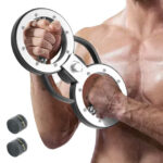 12 LBS Burn Machine Arm Workout Equipment with Adjustable Resistance - Color: Silver - Image 2