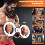 12 LBS Burn Machine Arm Workout Equipment with Adjustable Resistance - Color: Silver - Image 4