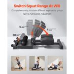 Sissy Squat Machine, Multi-Function Deep Sissy Squat Bench for Leg Muscle Training, Easy Setup & Foldable Core Waistline & Glute Workout Equipment, Leg Exercise Machine for Home Gym, Black - Image 3