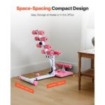 Deep Squat Machine, Adjustable Glutes Trainer Machine with 3 High-Strength Resistance Bands, Folding Core Leg & Glutes Exercise Trainer, Push Up Workout Equipment at Home Gym, Pink + White - Image 5