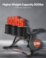 Weight Bench, 800lbs Adjustable Weight Bench Press for Full Body Workout, Exercise Sit up Bench for Home Gym Strength Training, Flat Bench with with Leg Extension, Preacher Pad, Fast Adjustment - Image 2