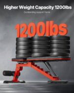 Weight Bench, 1200lbs Heavy Duty Stable Weight Bench Press for Full Body Workout, Adjustable Exercise Sit up Bench for Home Gym Strength Training, Flat Bench with Quick Folding & Fast Adjustment - Image 2