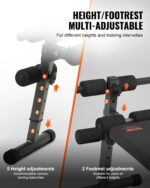Sit Up Bench, Folding Curved Decline Ab Bench, with 5 Adjustable Height Settings, Heavy-Duty Steel, Non-Slip Design, 500 Lbs Capacity for Home Gym Workouts, Strength Training, Full Body Muscles
