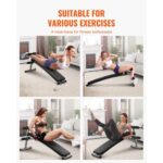 Sit Up Bench, Folding Curved Decline Ab Bench, with 5 Adjustable Height Settings, Heavy-Duty Steel, Non-Slip Design, 500 Lbs Capacity for Home Gym Workouts, Strength Training, Full Body Muscles - Image 5
