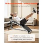 Sit Up Bench, Curved Decline Ab Bench with Reverse Crunch Handle, with 6 Adjustable Height Setting, Heavy Duty Steel, 600 Lbs Capacity for Home Gym Workouts, Strength Training, Full Body Muscles - Image 4