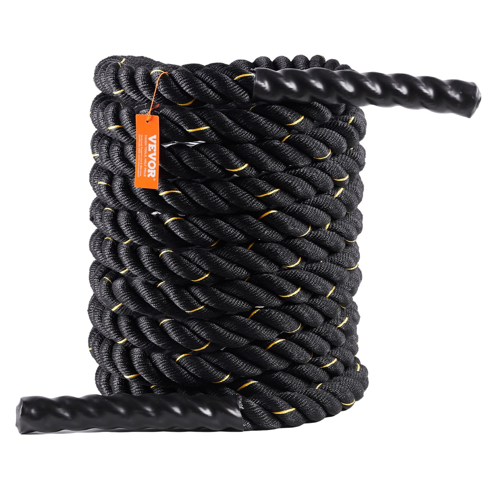ZS30FT15INBD10EBHV0.jpg Battle Rope, 1.5 Inch Diameter 30Ft Length Polyester Exercise Rope, Battle Exercise Equipment, Heavy Weighted Rope for Home Gym Body Workout Core Strength Training Muscle Building Fitness - Image 1