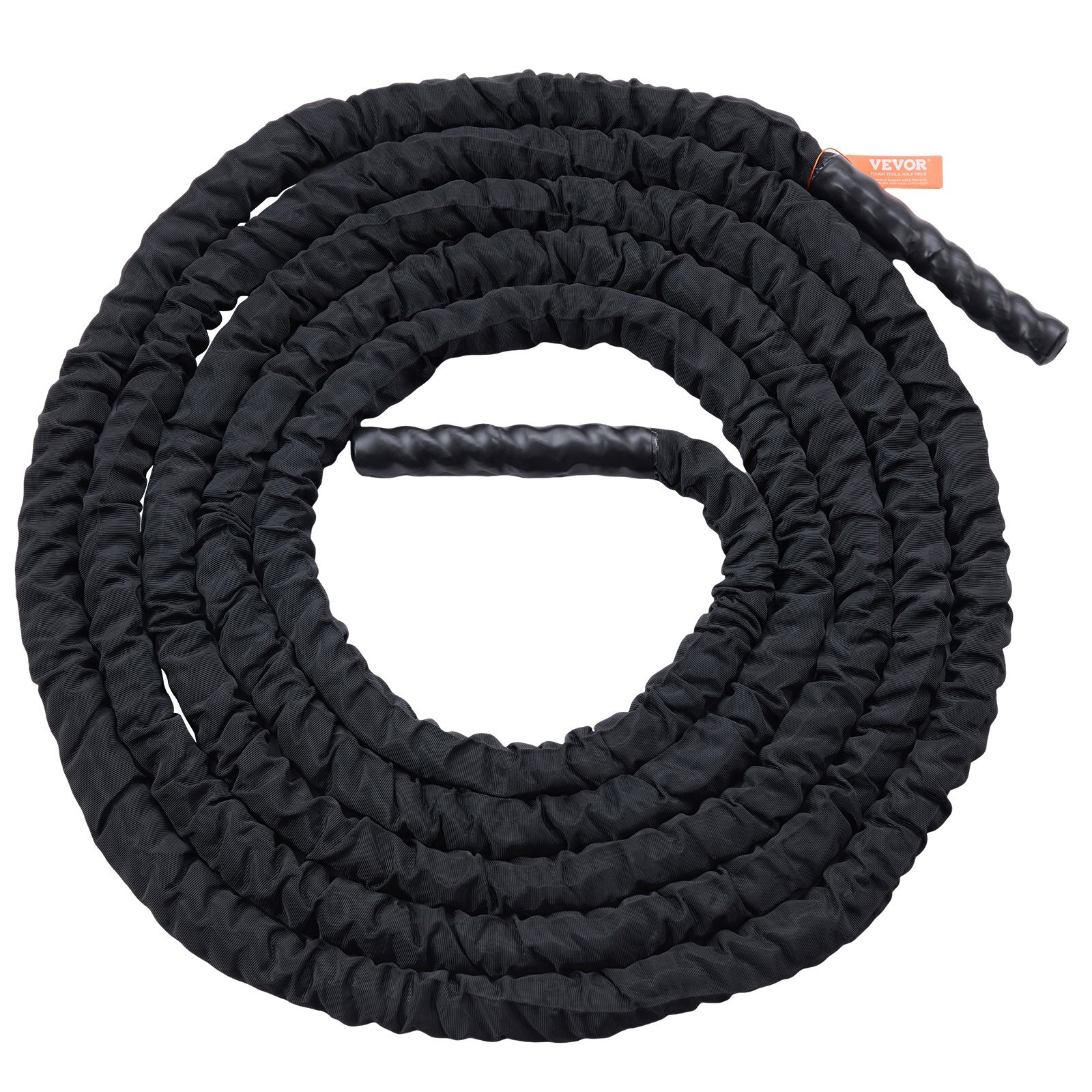 ZS30FT15INDBCKOULV0.jpg Battle Rope, 1.5 Inch Diameter 30Ft Length Polyester Exercise Rope, Battle Exercise Equipment with Protective Sleeve & Anchor, Heavy Weighted Rope for Home Gym Workout Core Strength Training - Image 1