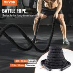 Battle Rope 1.5" 40Ft Gym Workout Strength Training Exercise Fitness Rope - Image 2