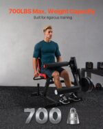 Leg Extension and Curl Machine, 700 lbs Capacity Lower Body Special Leg Machines, Adjustable Leg Exercise Bench, Leg Rotary Extension for Thigh, Home Gym Workout Training Weight Equipment - Image 2